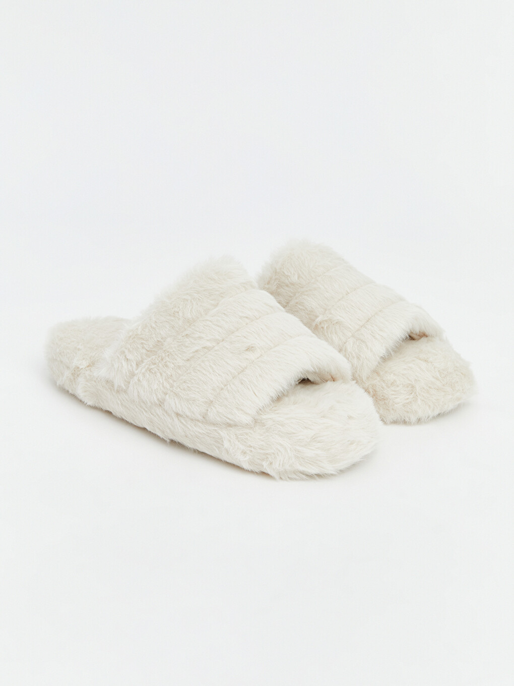 Woman White Home Slippers-1