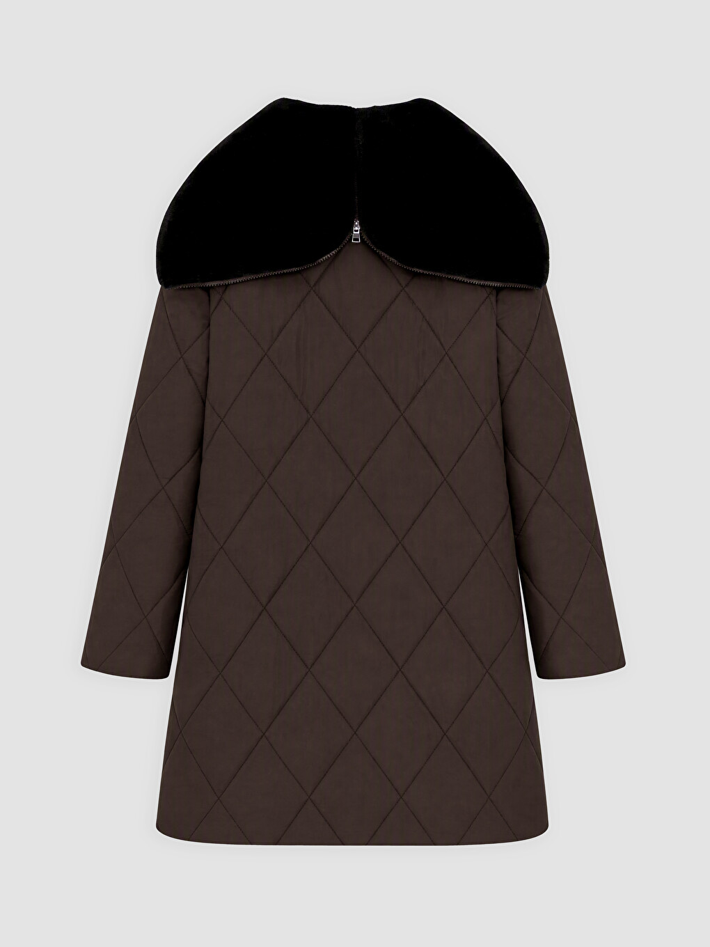 Hooded Quilted Oversize Women's Puffer Coat-5