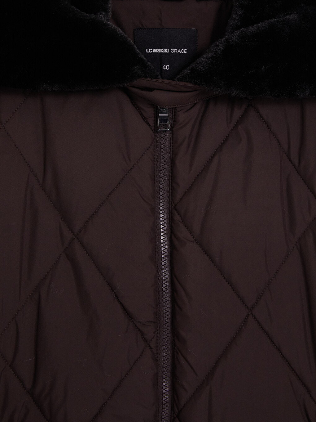 Hooded Quilted Oversize Women's Puffer Coat-6