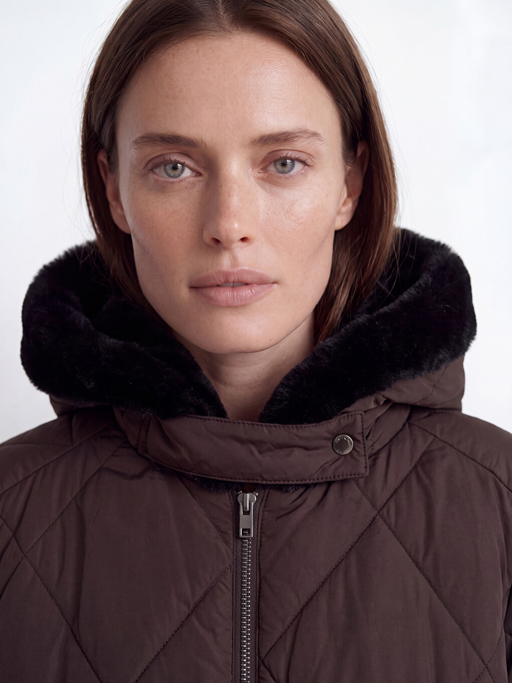 Hooded Quilted Oversize Women's Puffer Coat-2