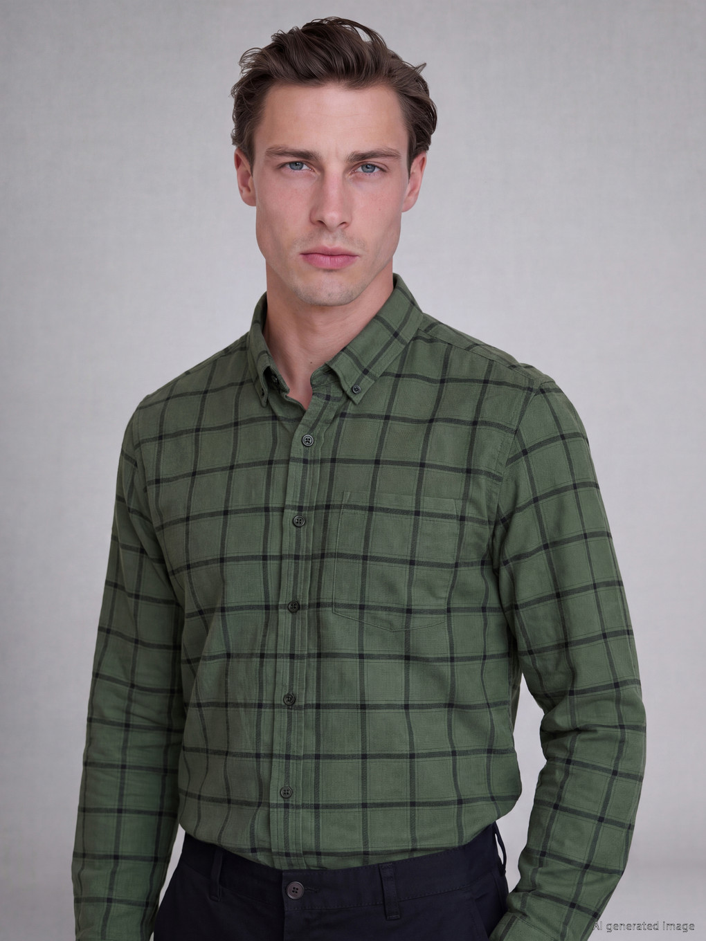 Regular Fit Plaid Men's Shirt