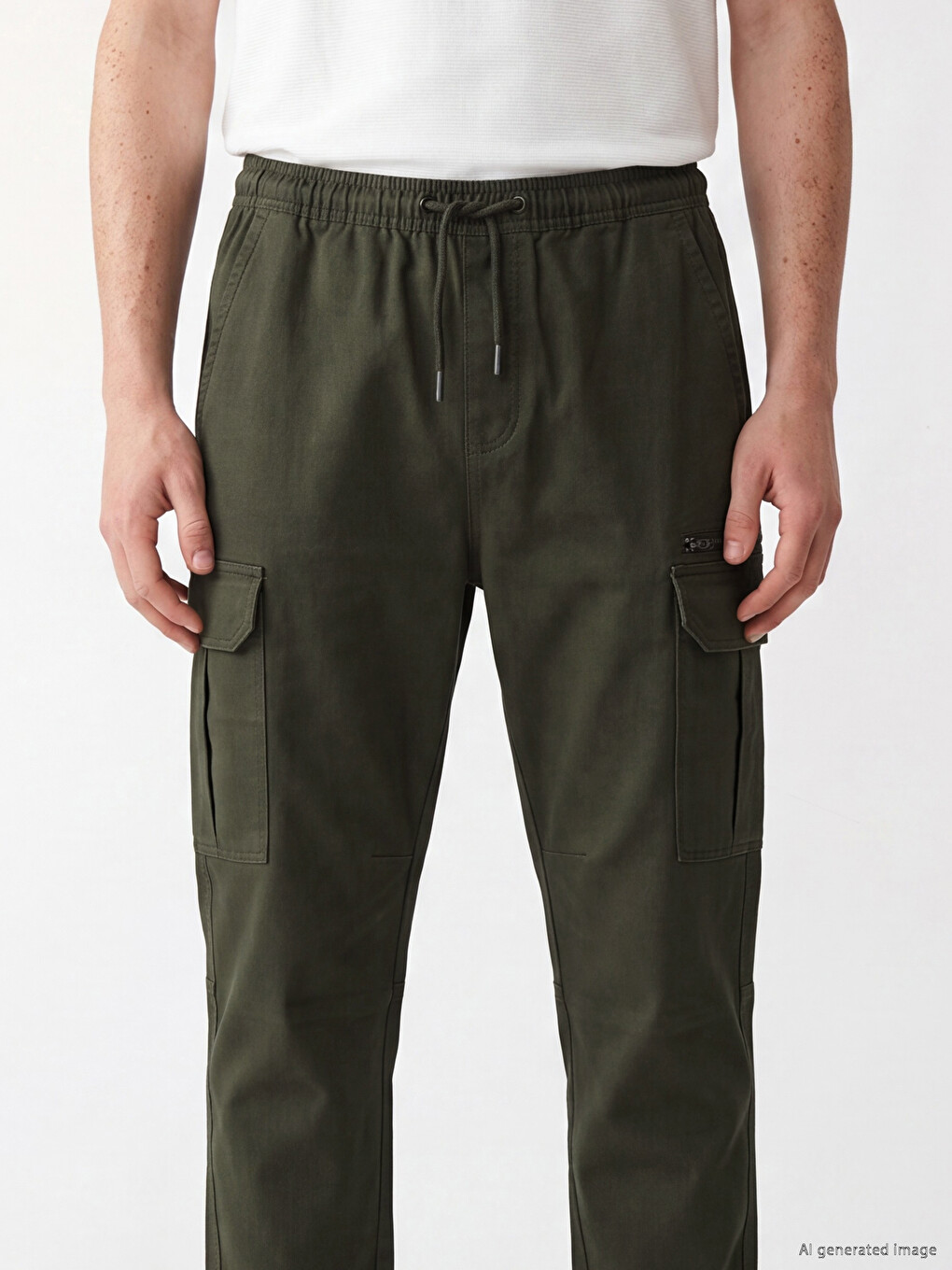 Man Khaki Trousers-2
