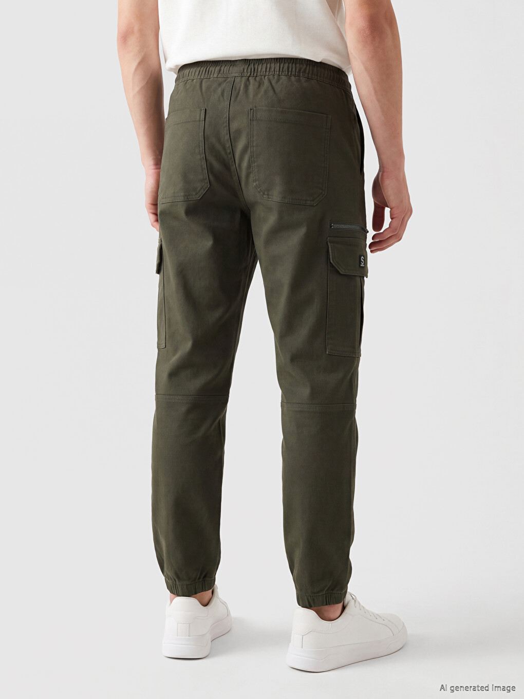 Man Khaki Trousers-3