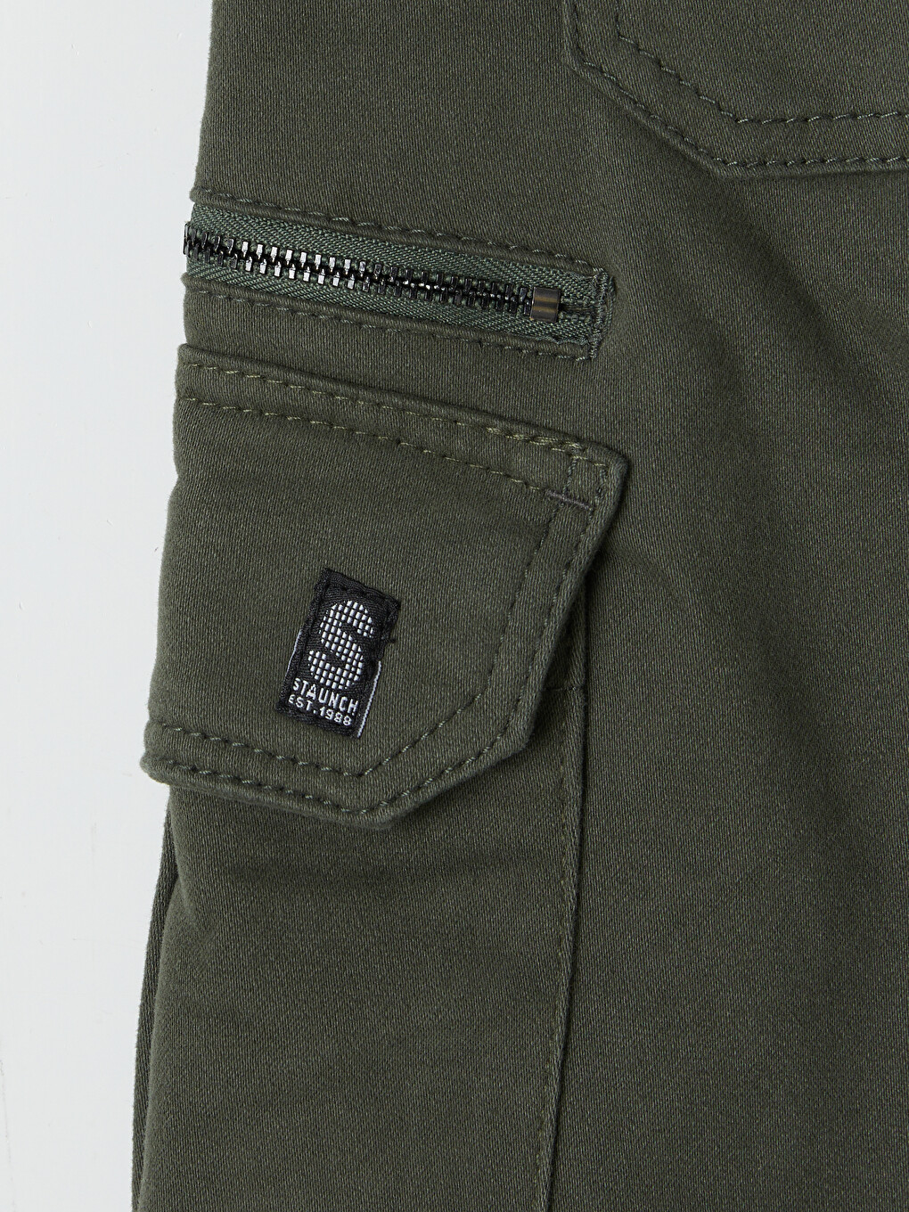 Haki Regular Fit Erkek Kargo Pantolon-5