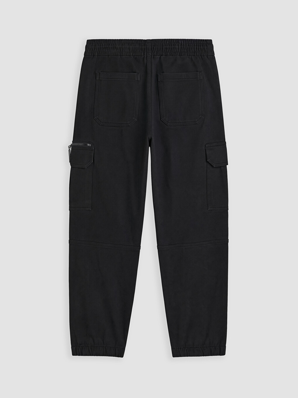 Siyah Regular Fit Erkek Kargo Pantolon-2