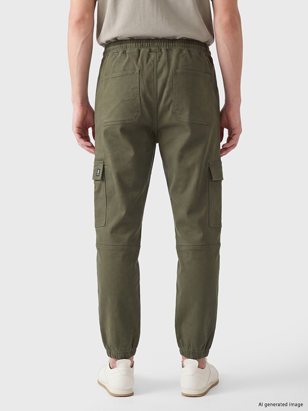 Regular Fit Men's Cargo Trousers-3
