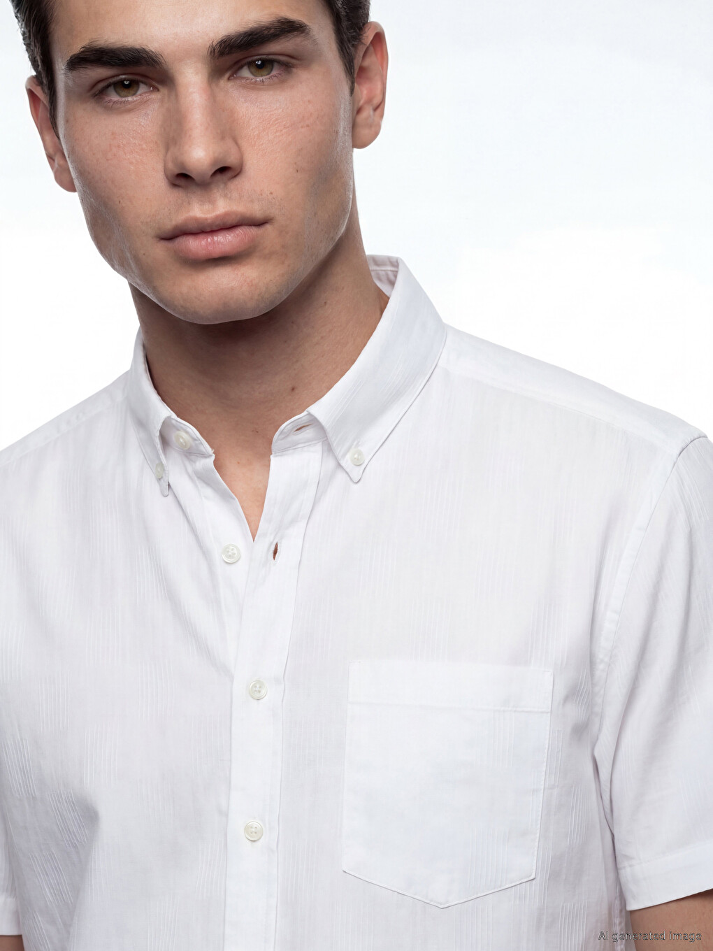 Regular Fit Men's Textured Shirt-2