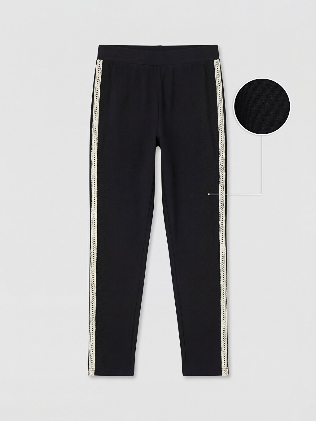 Normal Waist Side Striped Girls' Leggings