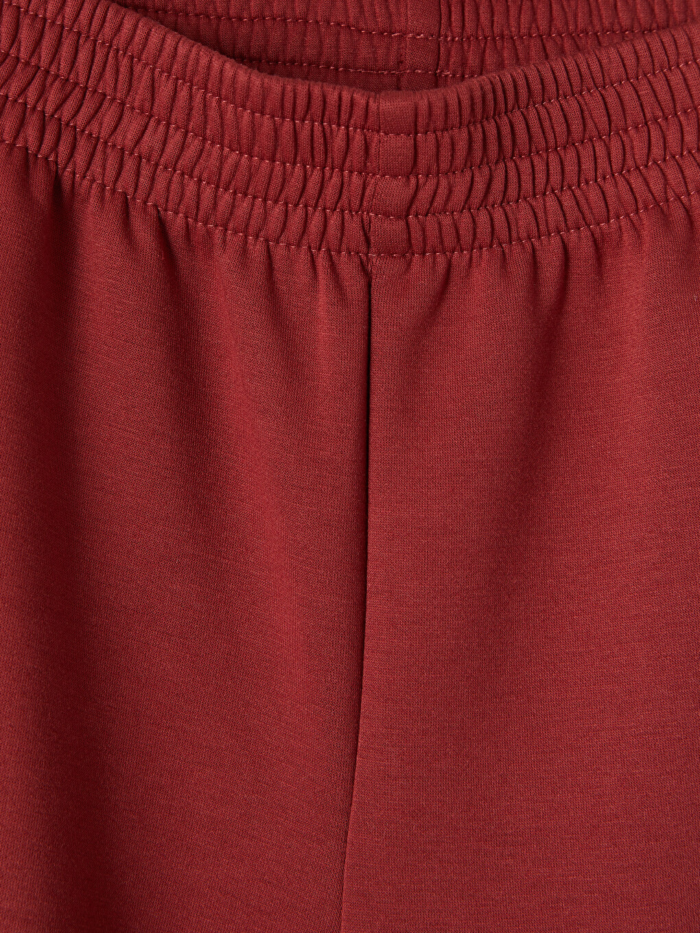 Bordo Geniş Paça Kız Çocuk Soft Touch Eşofman Altı-2