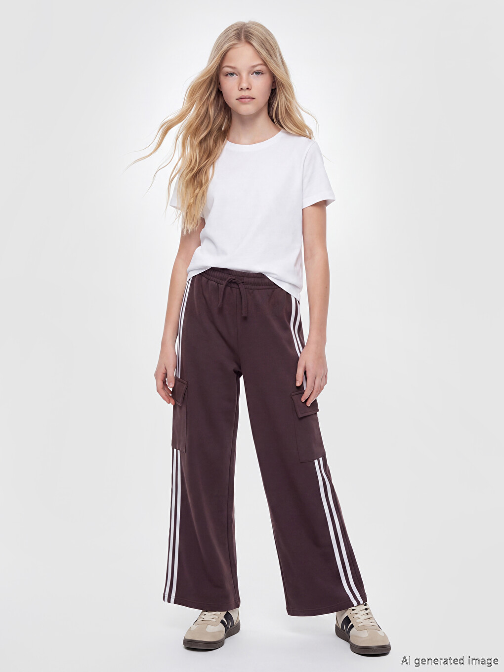 Girls' Cargo Sweatpants-1