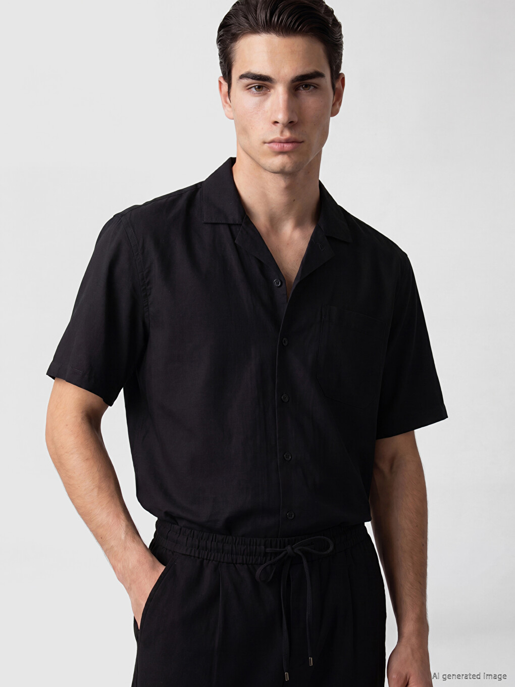 Regular Fit Resort Collar Men's Shirt