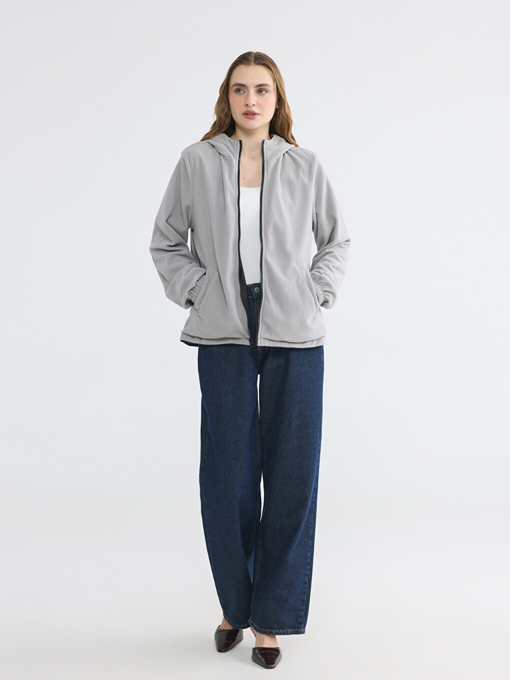 Hooded Women's Reversible Raincoat-2