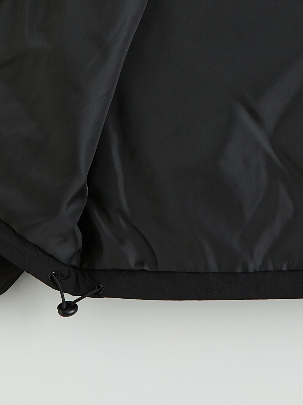 Siyah Kapüşonlu Oversize Kadın Yağmurluk-8