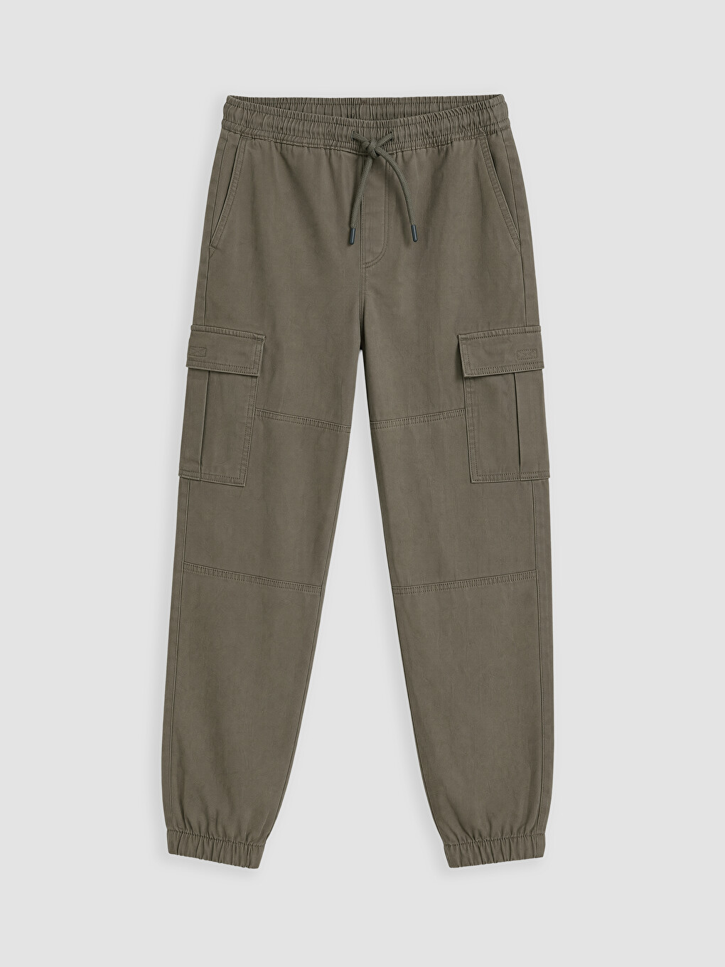 Haki Regular Fit Gabardin Erkek Kargo Pantolon