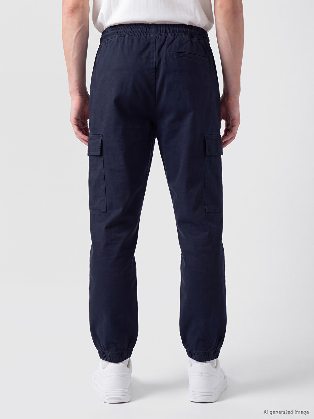 Regular Fit Gabardine Men's Cargo Trousers-3