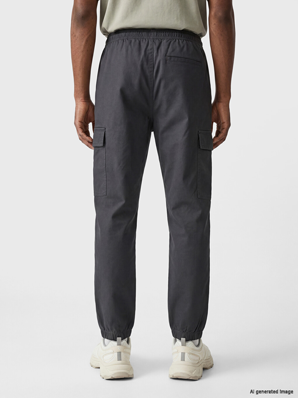 Regular Fit Gabardine Men's Cargo Trousers-3
