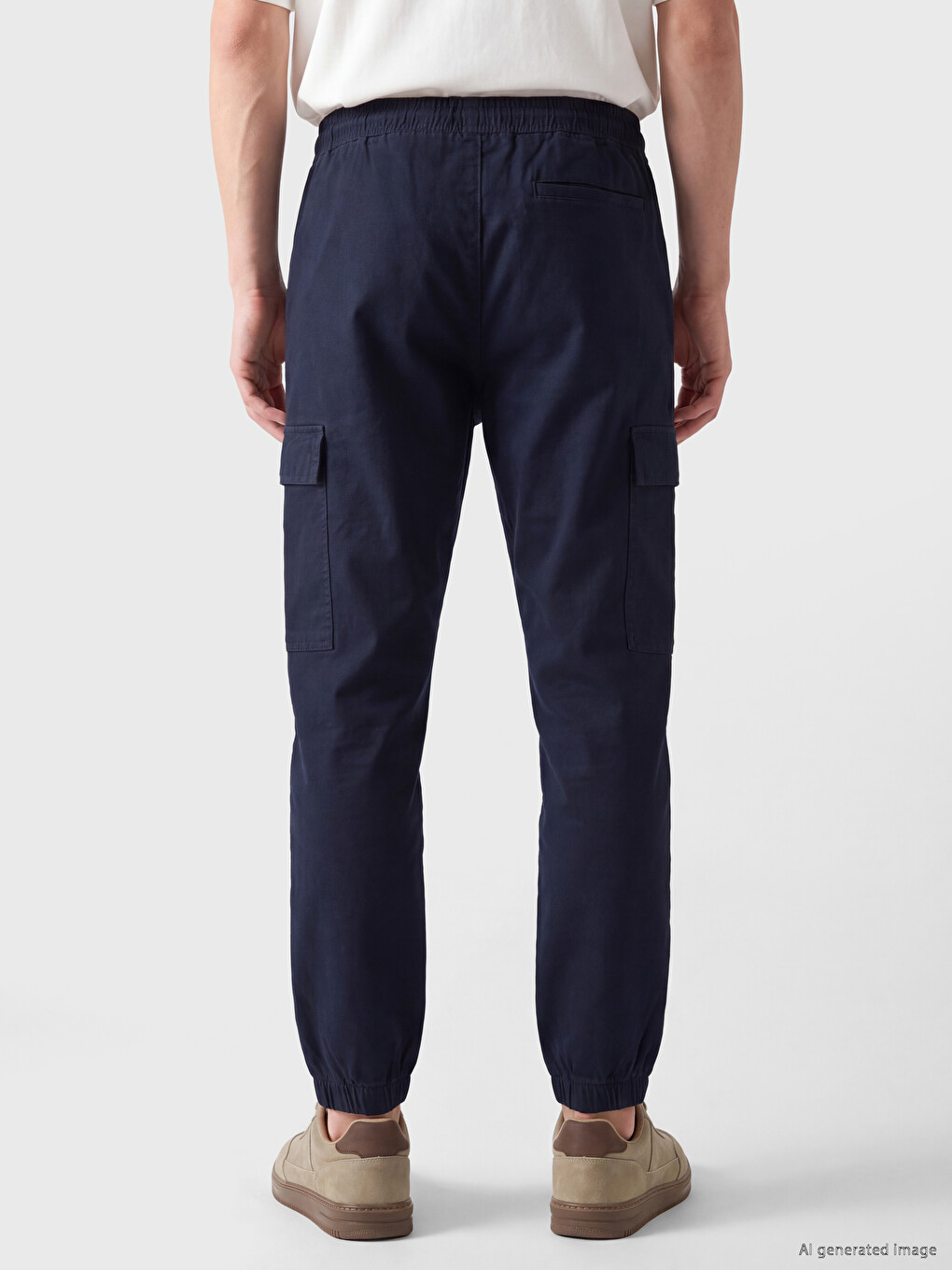 Regular Fit Gabardine Men's Cargo Trousers-7