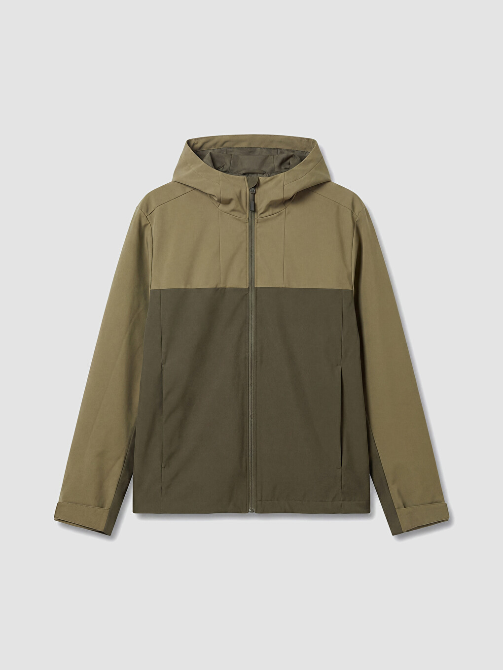 Man Green Raincoat-5