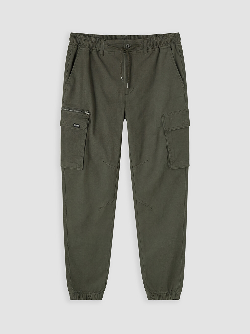 Regular Fit Gabardine Men's Cargo Trousers-4