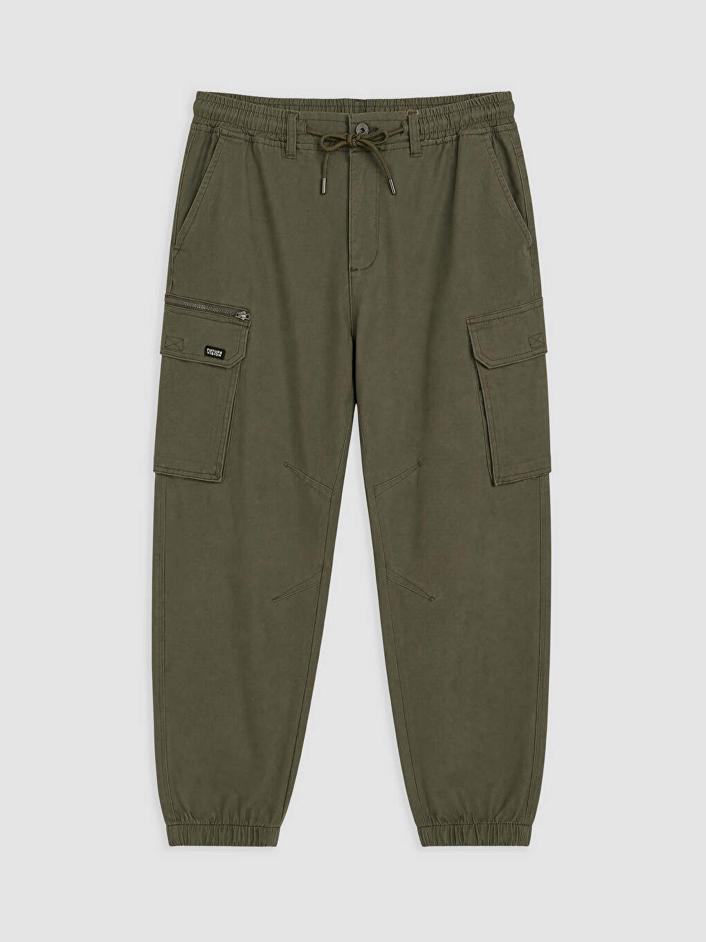 Regular Fit Gabardine Men's Cargo Trousers-4