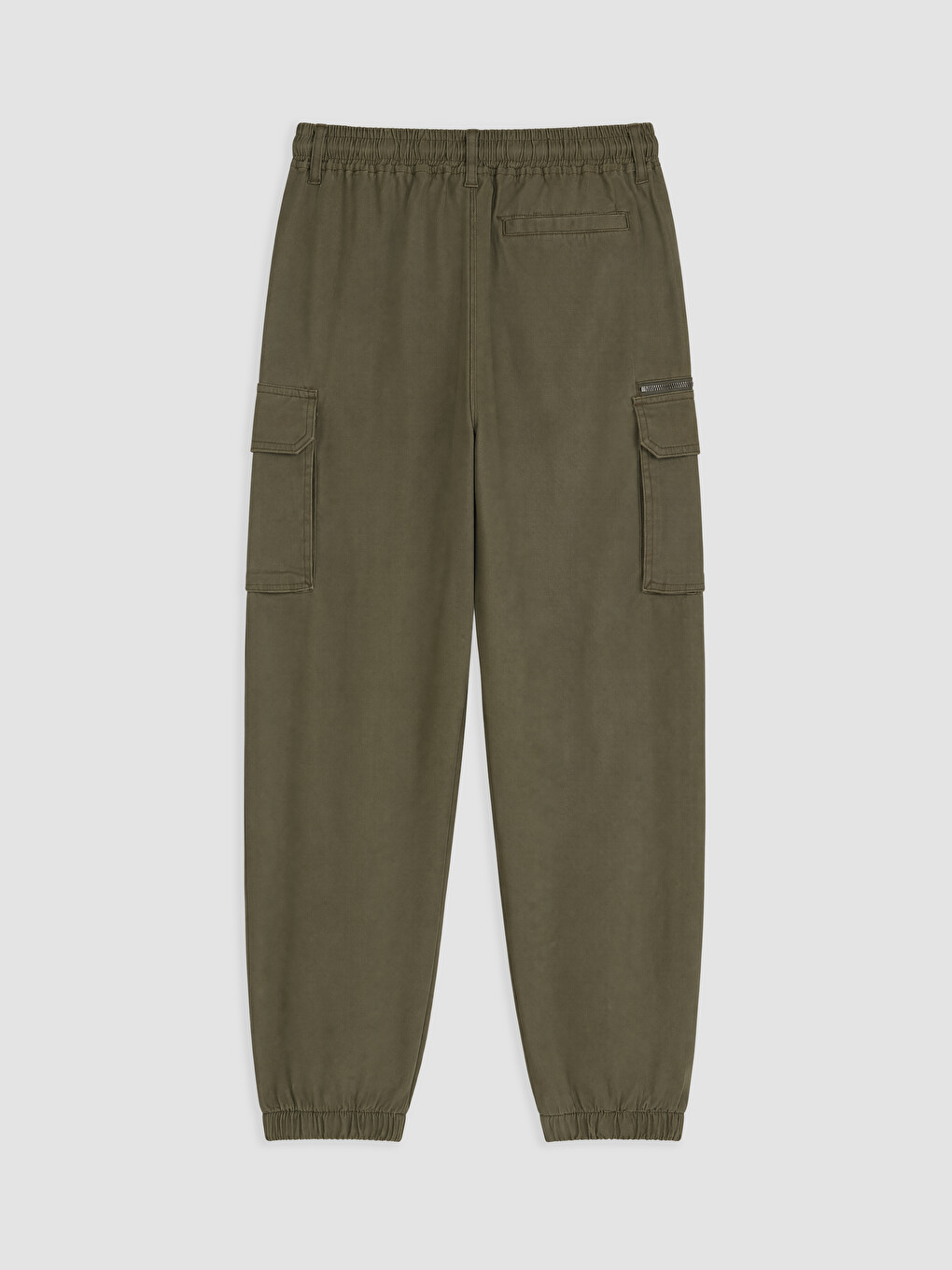 Regular Fit Gabardine Men's Cargo Trousers-5