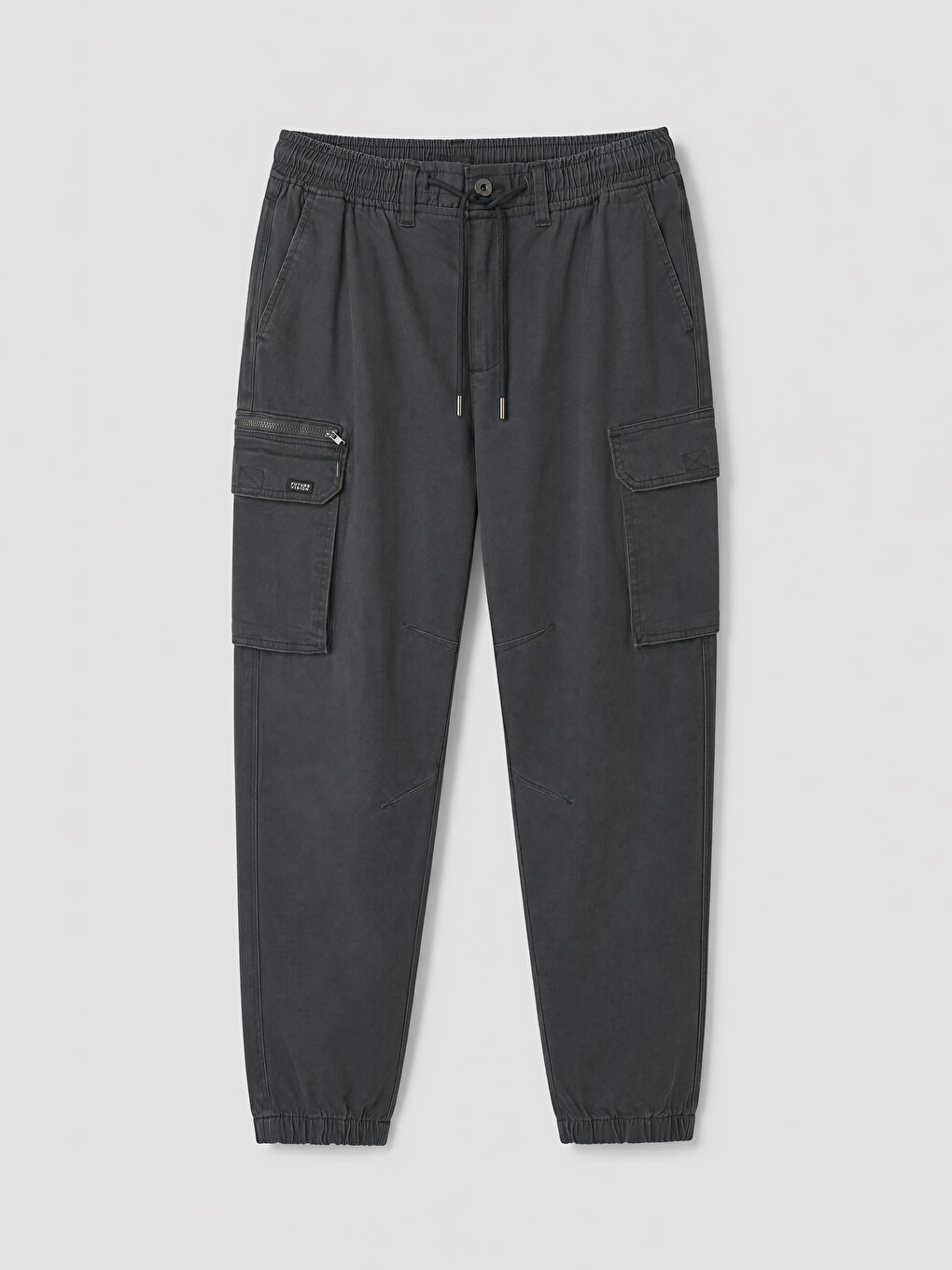 Regular Fit Gabardine Men's Cargo Trousers-4