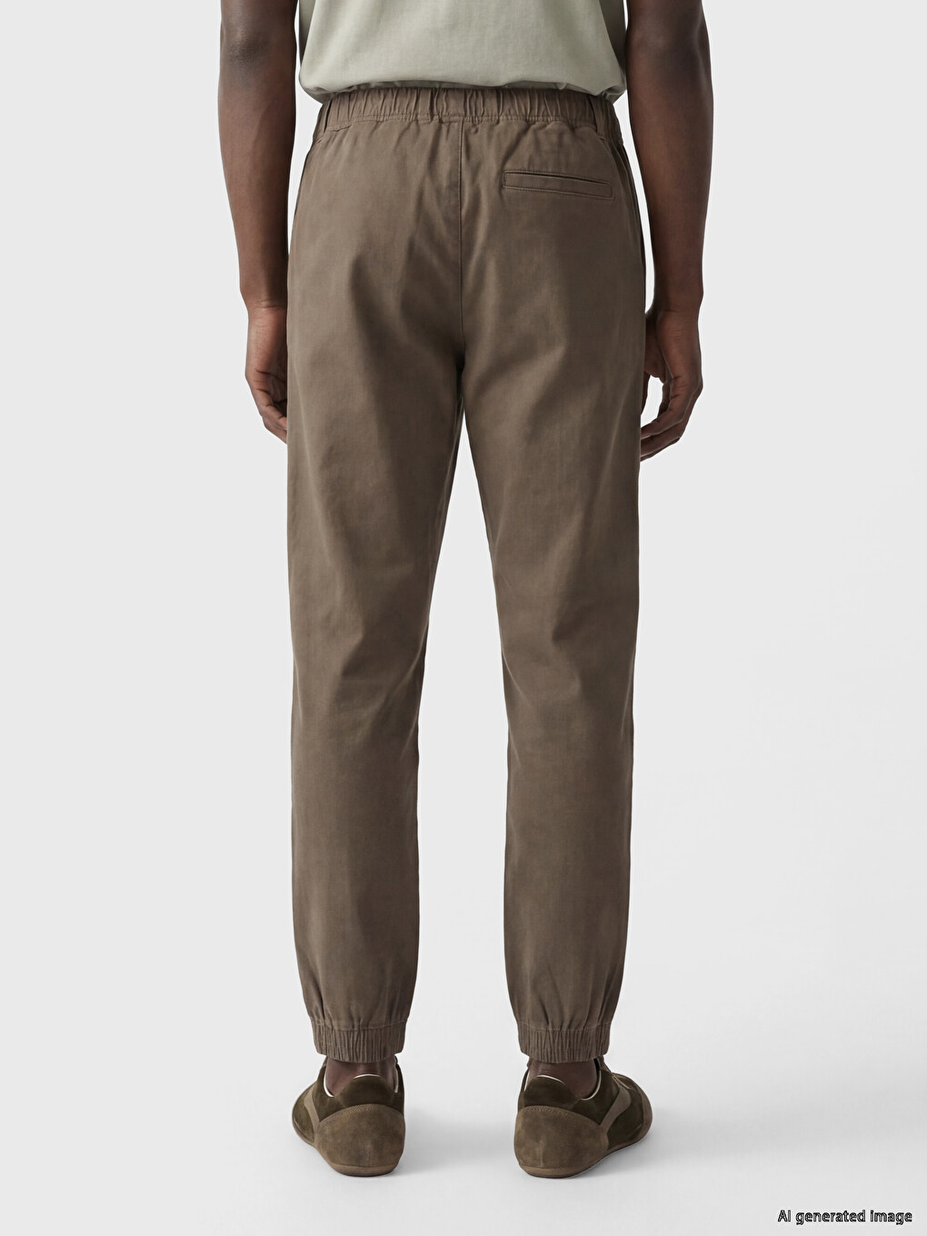Regular Fit Gabardine Men's Jogger Trousers-3