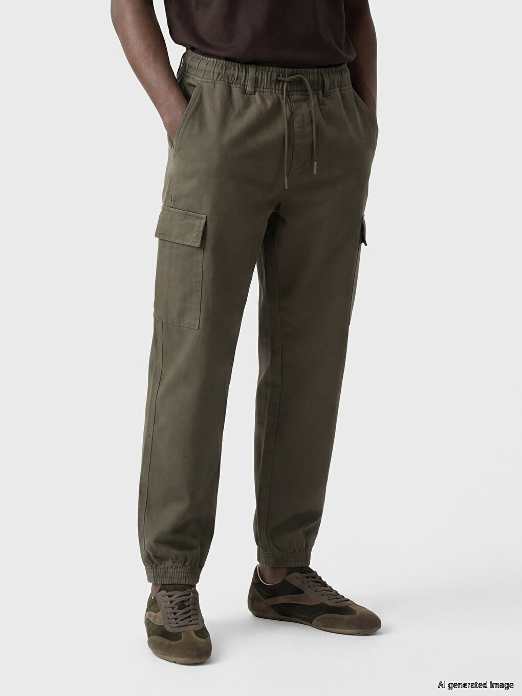 Regular Fit Gabardine Men's Jogger Trousers