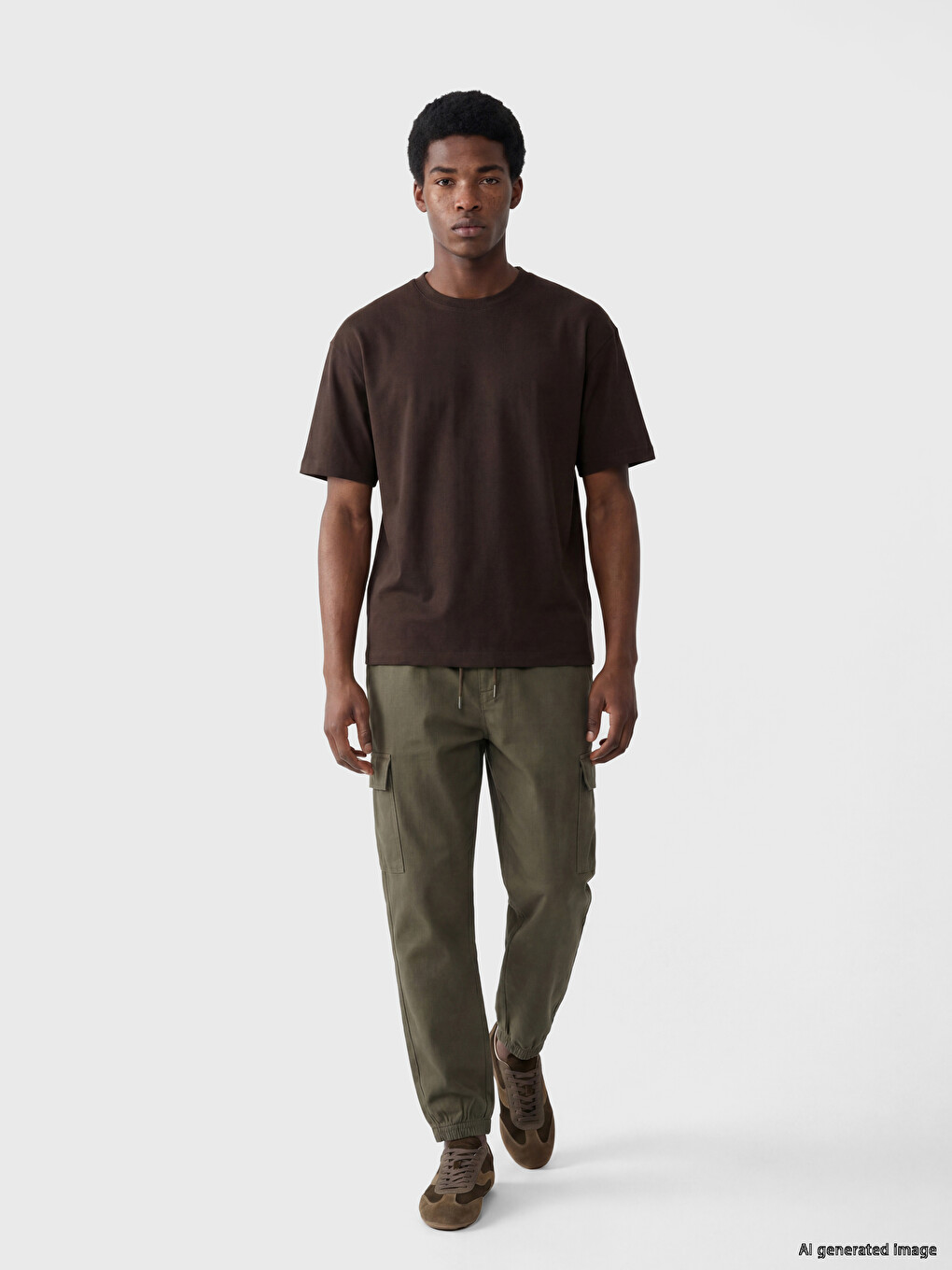 Regular Fit Gabardine Men's Jogger Trousers-1