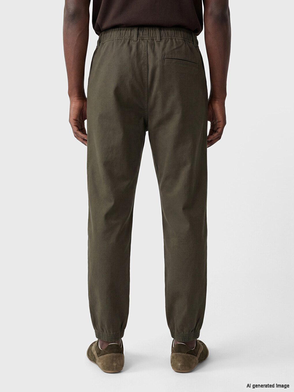Regular Fit Gabardine Men's Jogger Trousers-3
