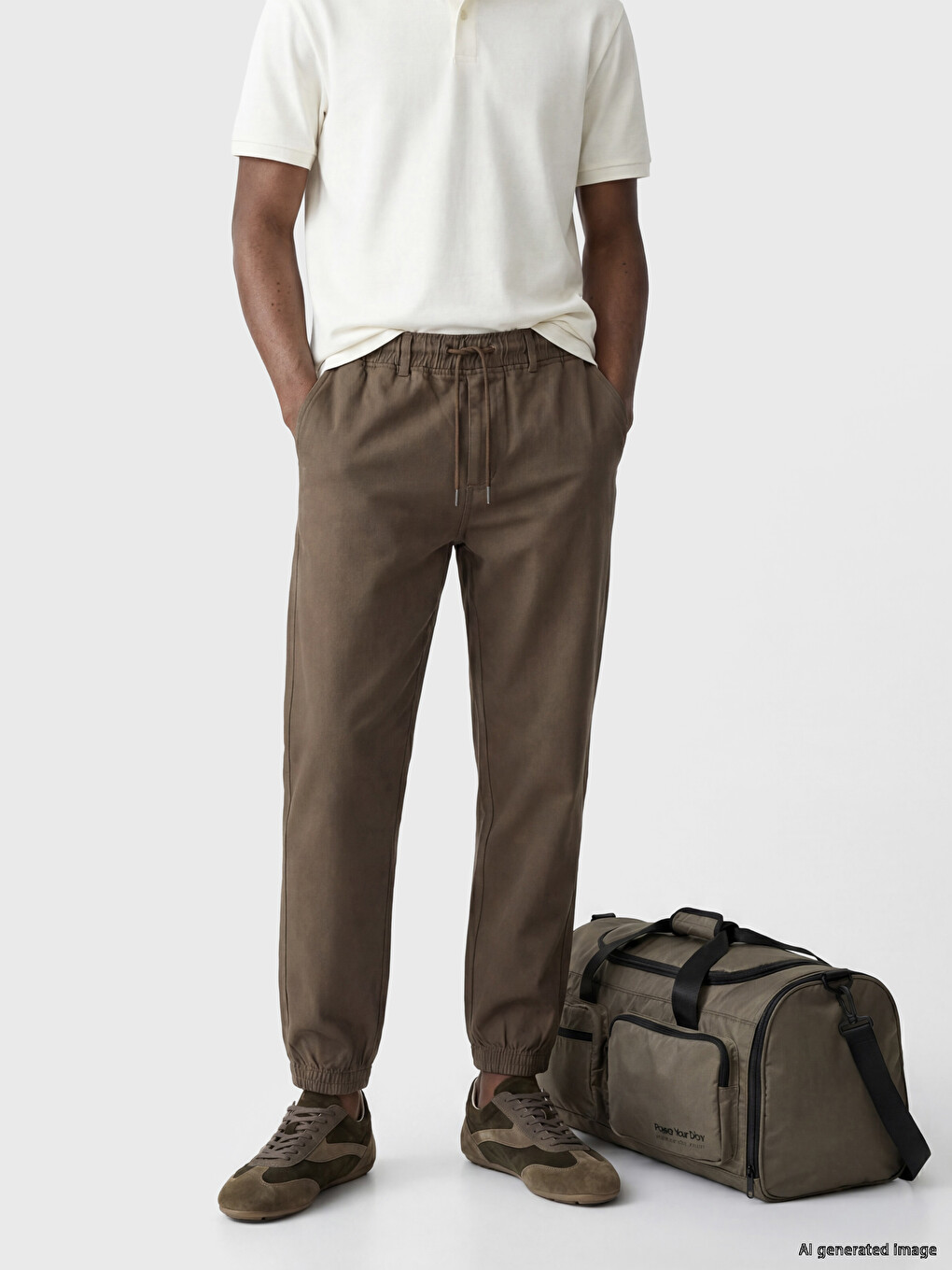 Regular Fit Gabardine Men's Trousers-1