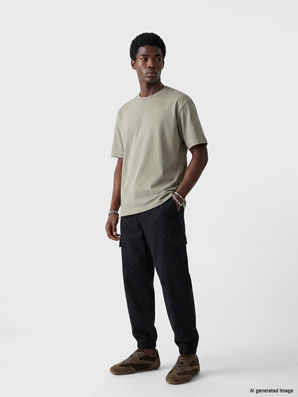 Regular Fit Gabardine Men's Trousers-1