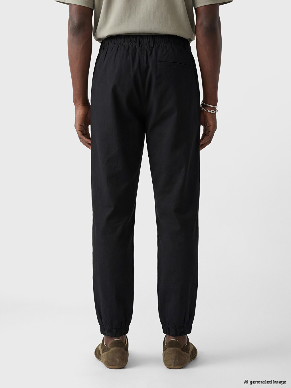 Regular Fit Gabardine Men's Trousers-3