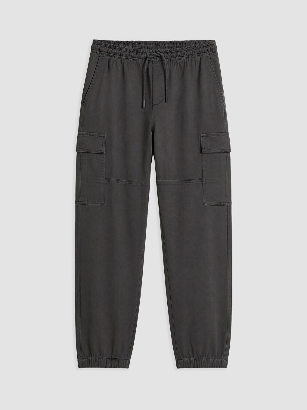 Antrasit Regular Fit Gabardin Erkek Kargo Pantolon