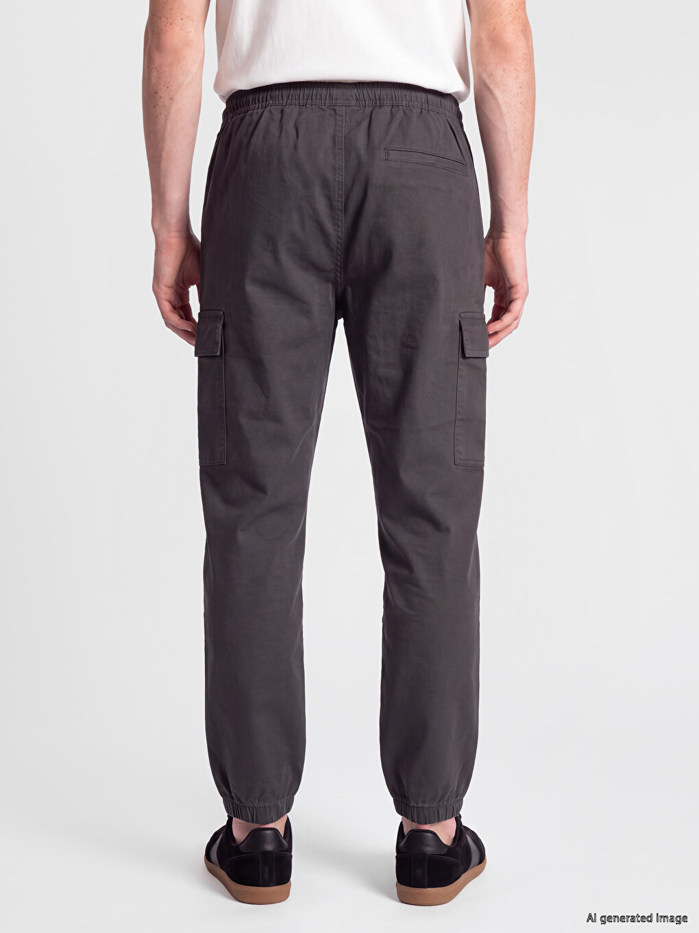 Pantaloni Cargo Bărbați Regular Fit Din Gabardină-3