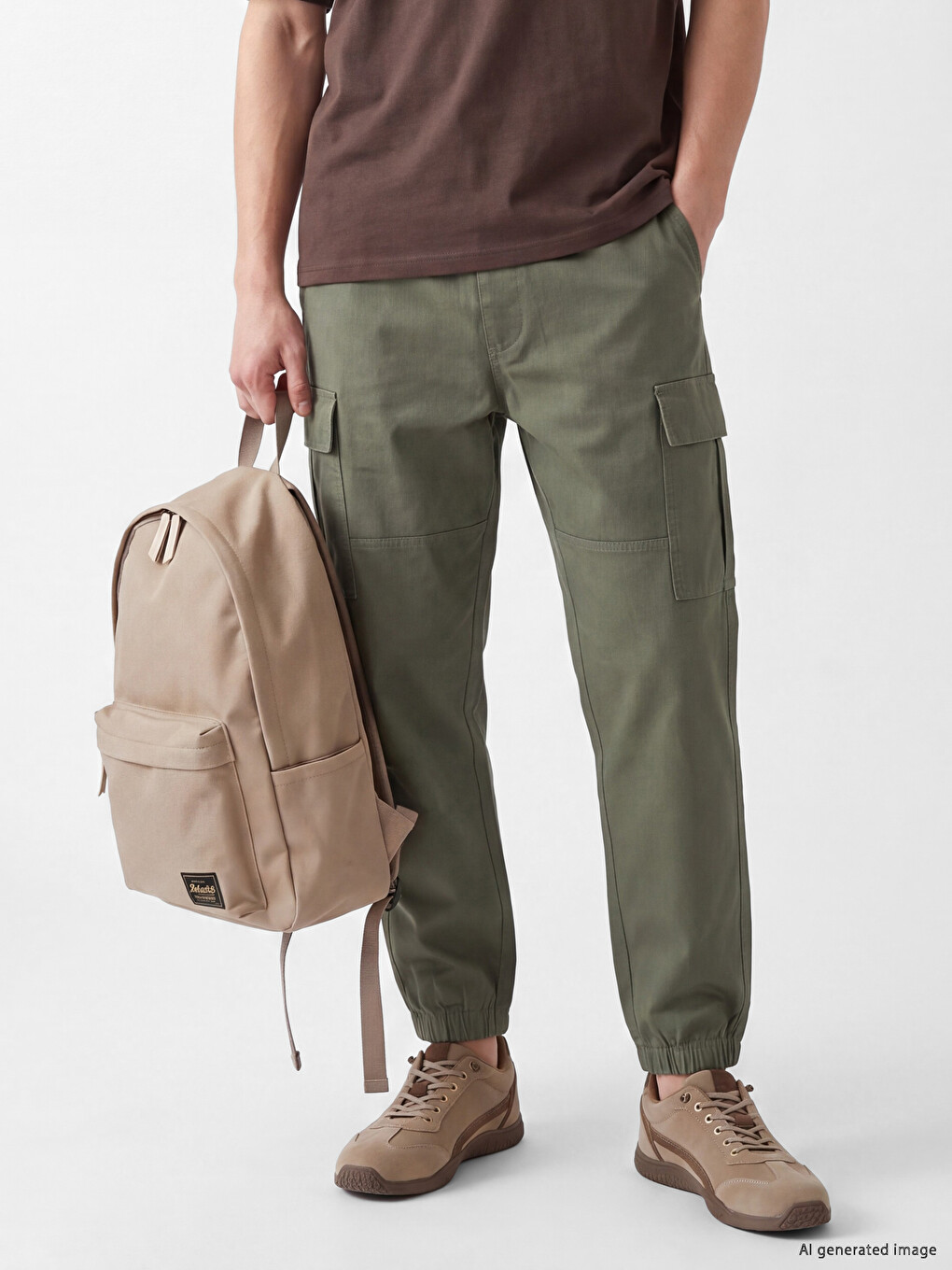 Man Khaki Trousers