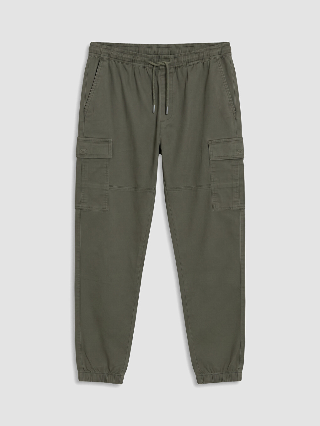 Man Khaki Jogger Trousers-4