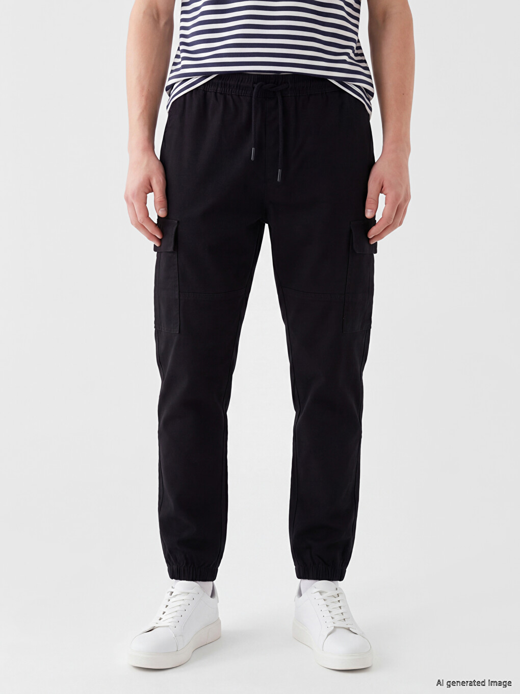 Man Black Jogger Trousers-1