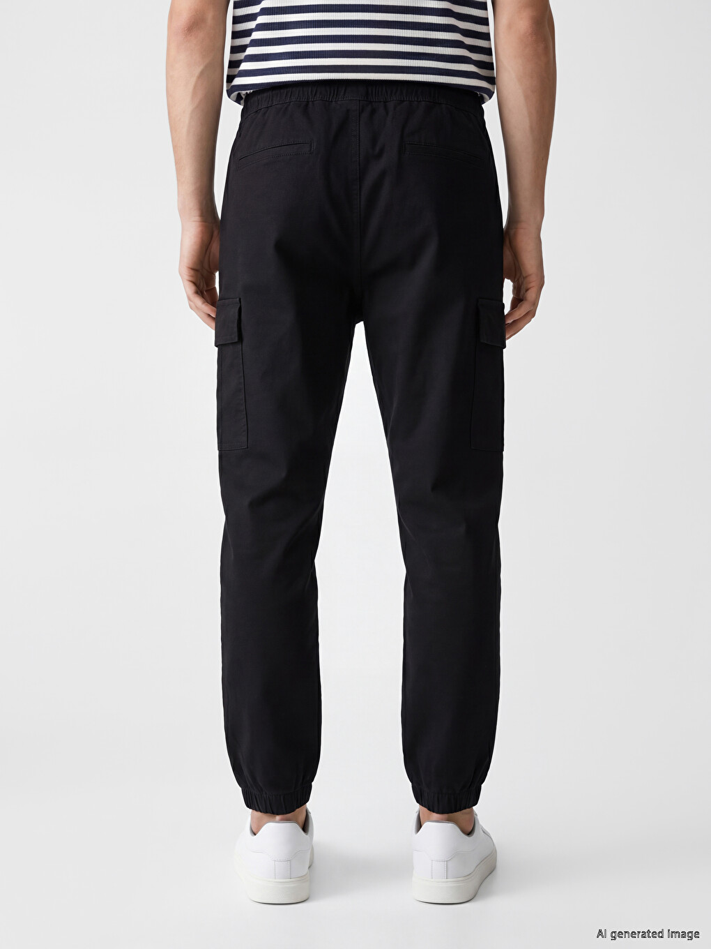 Man Black Jogger Trousers-3