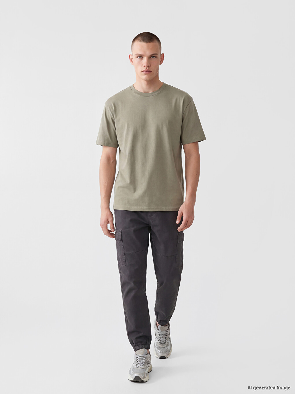 Gabardine Standard Fit Men's Cargo Trousers