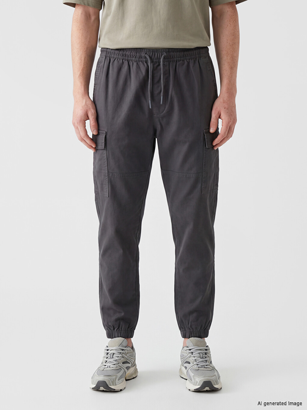 Gabardine Standard Fit Men's Cargo Trousers-1