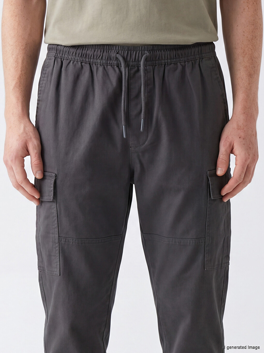 Gabardine Standard Fit Men's Cargo Trousers-2