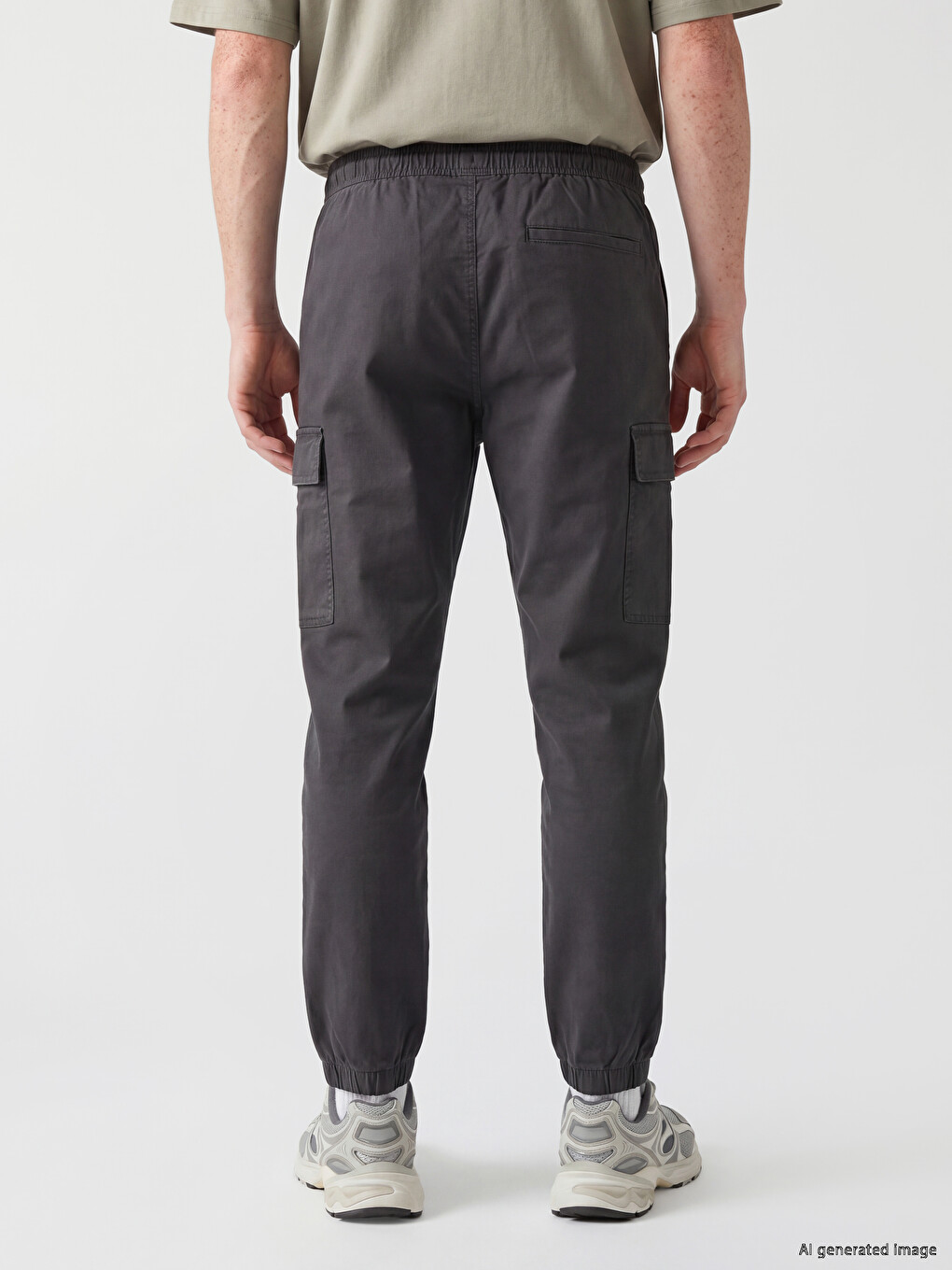 Gabardine Standard Fit Men's Cargo Trousers-3