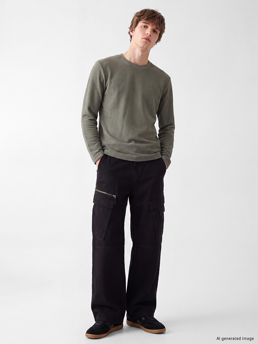 Gabardine Cargo Men's Trousers