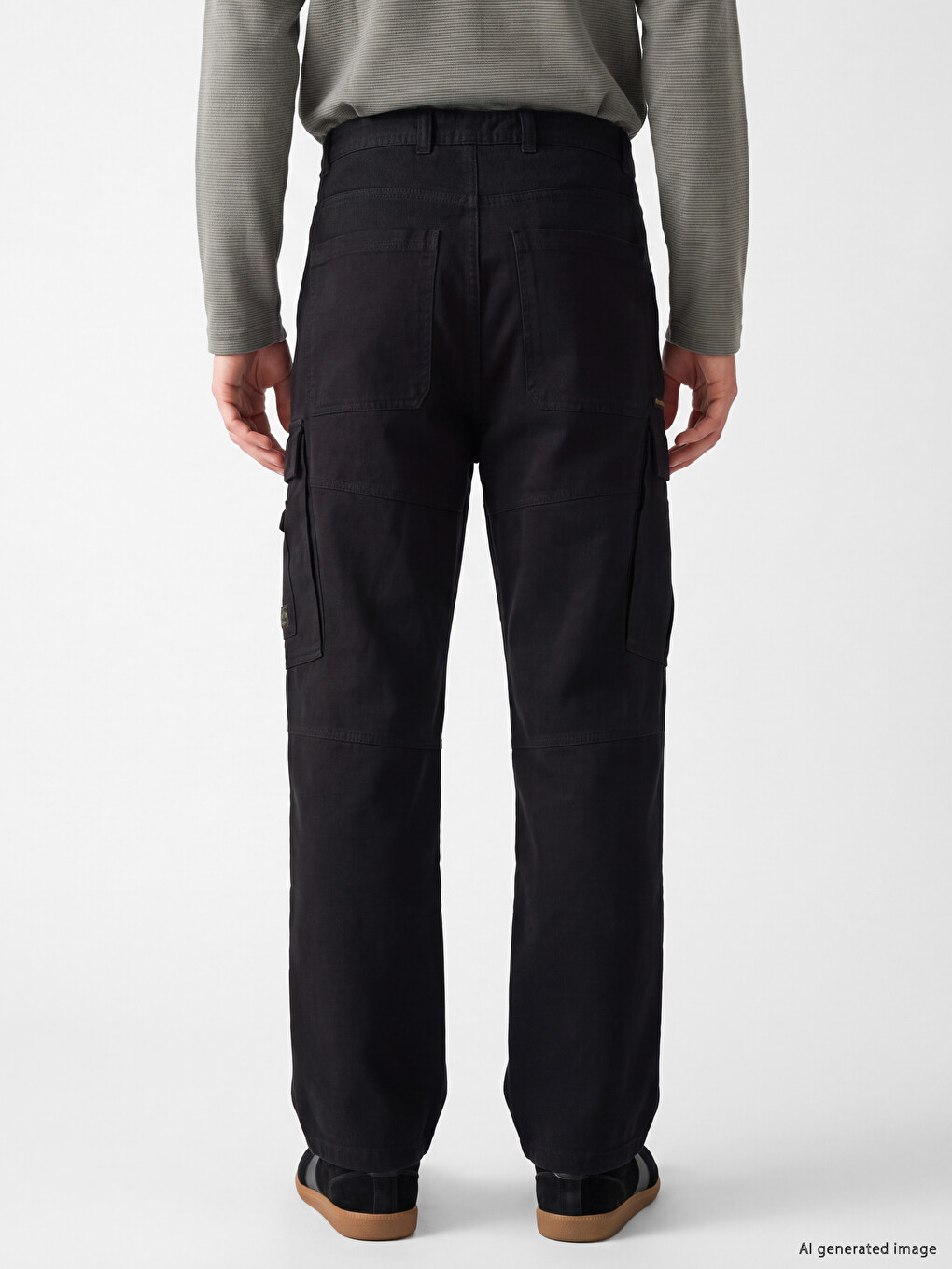 Gabardine Cargo Men's Trousers-3