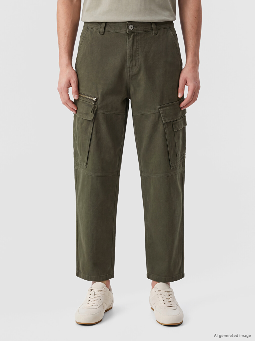 Gabardine Men's Cargo Pants-1