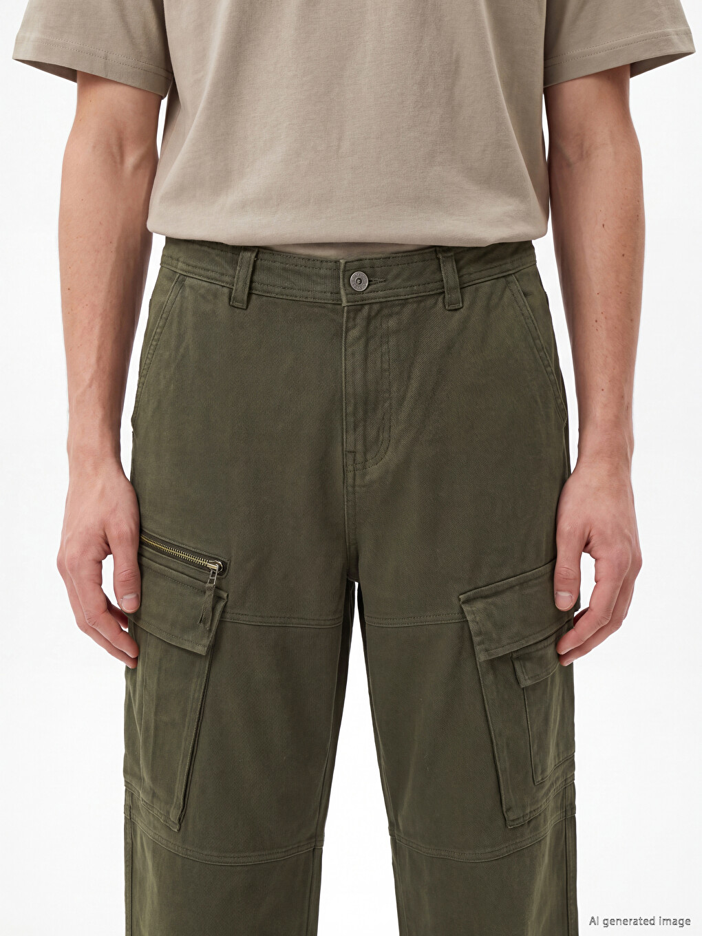 Gabardine Men's Cargo Pants-2