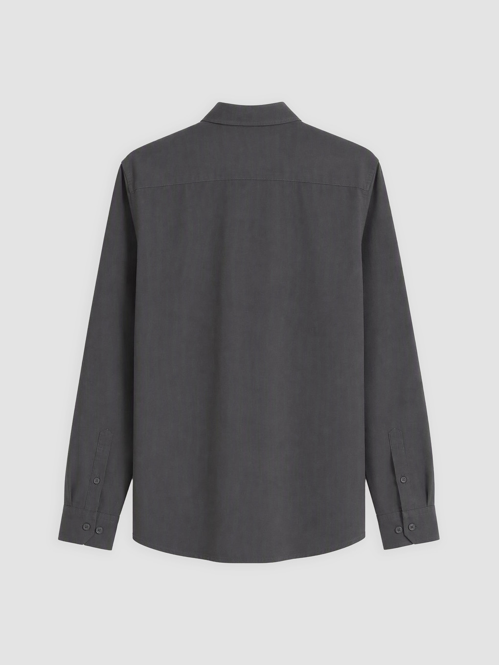Antrasit Rrgular Fit Gabardin Erkek Gömlek-1