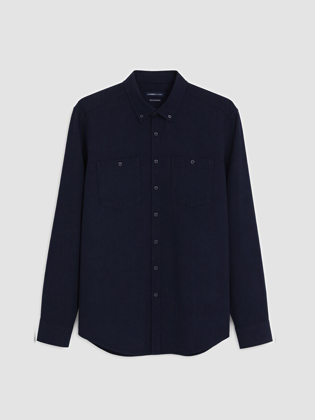 Lacivert Regular Fit Gabardin Erkek Gömlek
