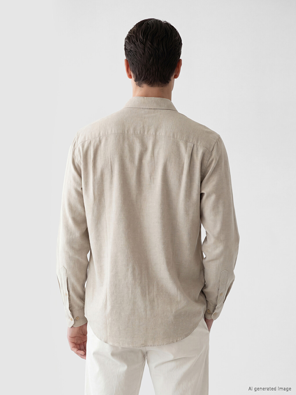 Man Beige Shirt-2